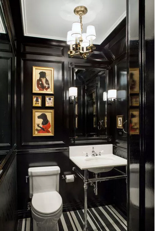 Black Powder Room Image